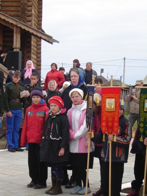 На открытии памятника святому Георгию Победоносцу. 6 мая 2009 года.