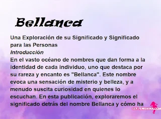 significado del nombre Bellanca