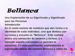 significado del nombre Bellanca