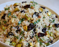 Couscous com Cerejas Desidratadas e Pistaches (vegana)