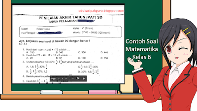Download Contoh Soal Matematika Kelas Enam (Kelas 6)