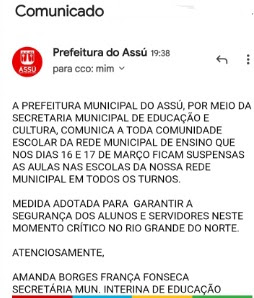 COMUNICADO  Prefeitura suspende expediente nesta sexta-feira em