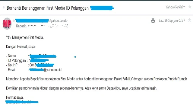 Cara Berhenti Berlangganan First Media