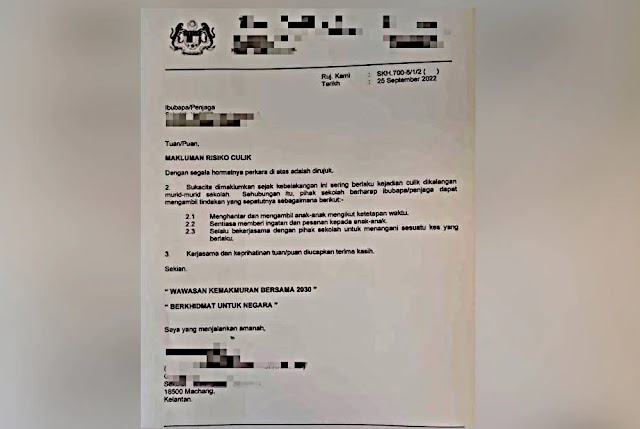 Kes Culik | Sekolah di Kelantan keluar peringatan