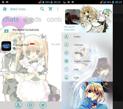 Download BBM MOD anime Kamichama karin Terbaru 2016