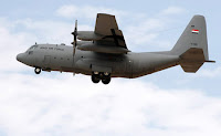 An Iraqi Air Force C-130 prepares for landing. Iraq now controls its C-130 fleet independently, marking an end to the U.S. C-130 advisory mission in Iraq.