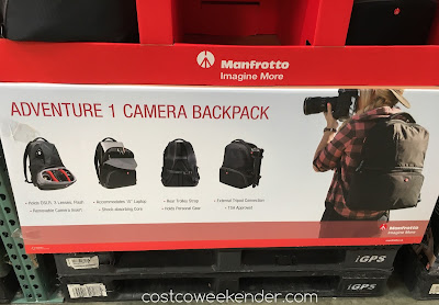 Easily lug around your camera equipment with the Manfrotto Adventure 1 Camera Backpack