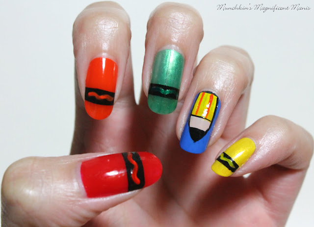 Back to school nail design  