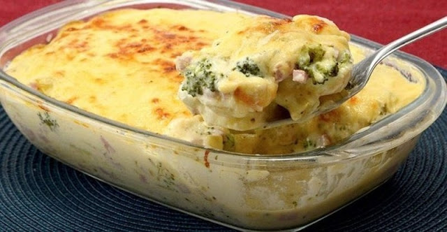 Batata com brócolis Receita