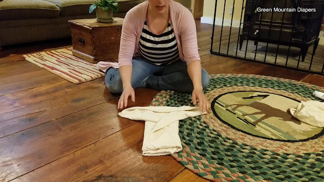 Image: The Jo Fold - How to Fold a Flat Diaper, by Green Mountain Diapers