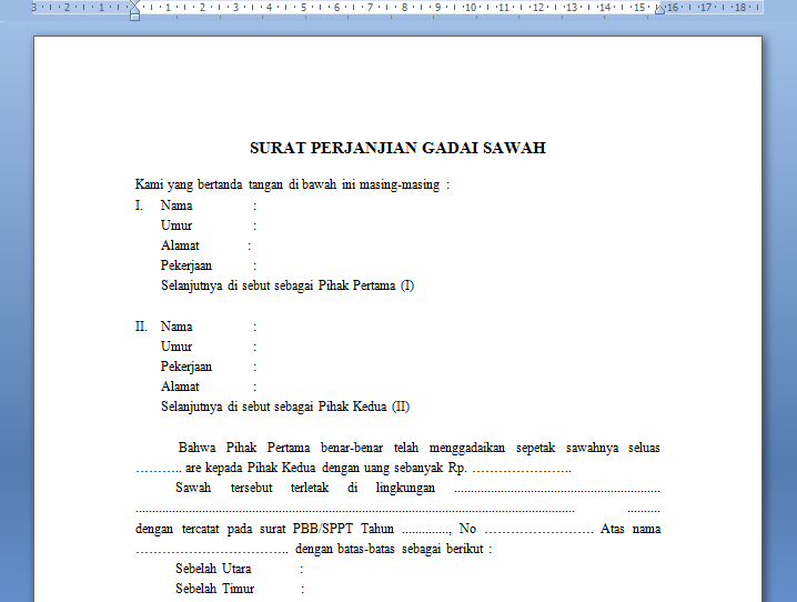 Yuk Lihat 7+ Contoh Surat Gadai Sawah 