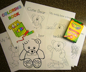 Operation Christmas Child Teddy Bear Shoe box coloring book