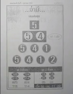 Thailand Lottery 2nd Paper For 01-10-2018