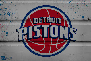 Detroit Pistons Basketball Team Logo Pain Splash HD Wallpaper