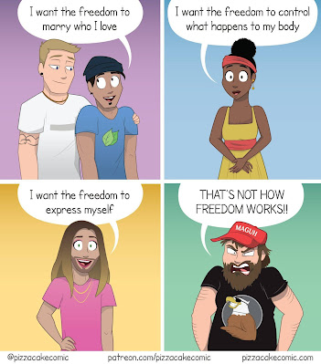 Freedom Cartoon - MAGA Says: Do what I say! Obey!