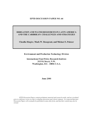 IRRIGATION AND WATER RESOURCES IN LATIN AMERICA  AND THE CARIBBEAN: CHALLENGES AND STRATEGIES