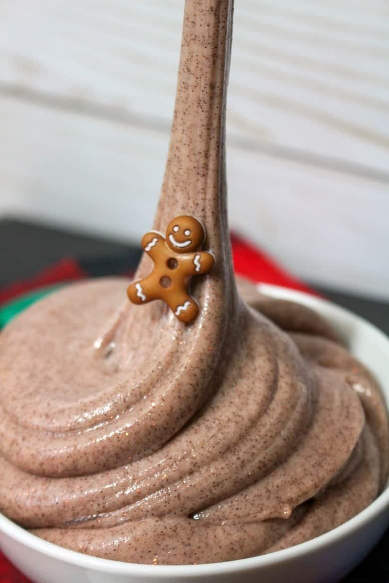 Gingerbread slime Christmas activity for kids