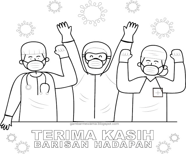 Poster Mewarna - Terima Kasih Barisan Hadapan