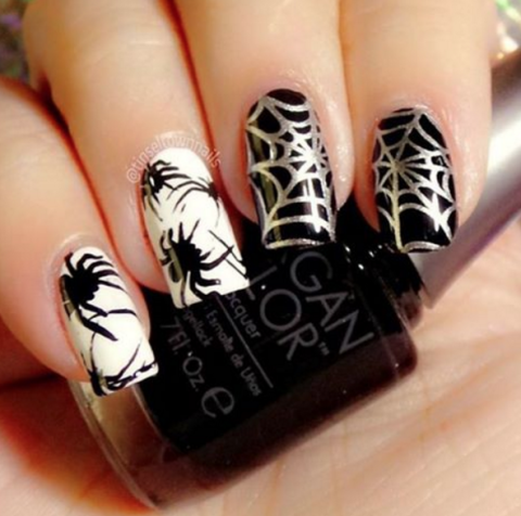 spider halloween nails