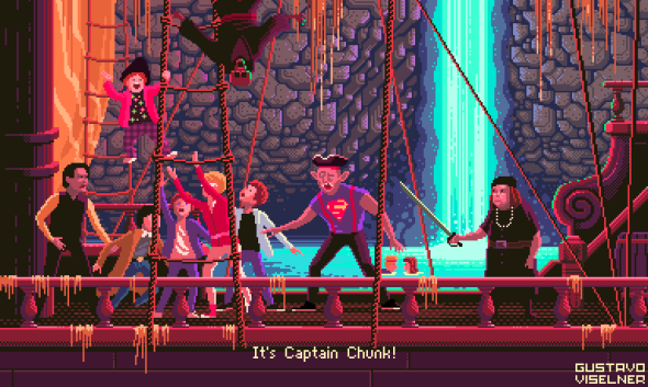 Gustavo Viselner ilustrações pixel art filmes tv referências Os Goonies