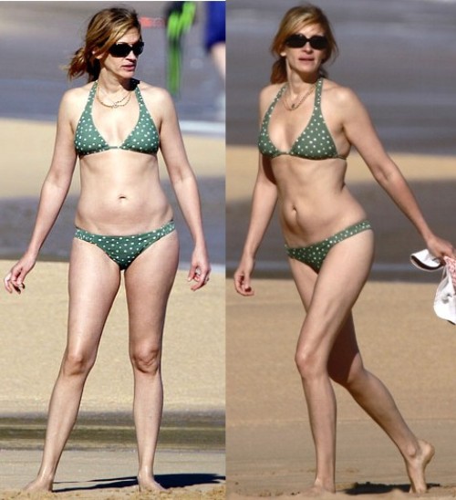 Some slim celebs with an Apple shape would be none other than Julia Roberts 