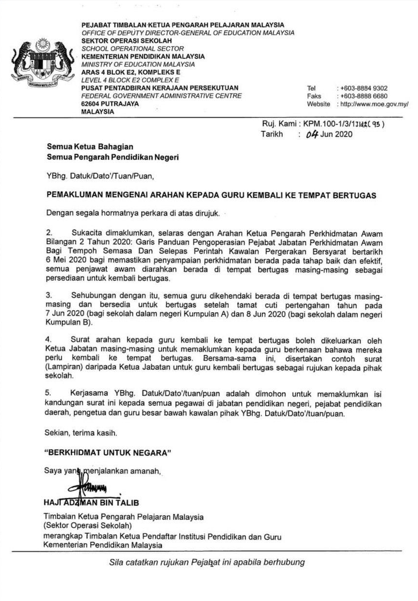 Surat Kepada Pekerja Ingkar Arahan