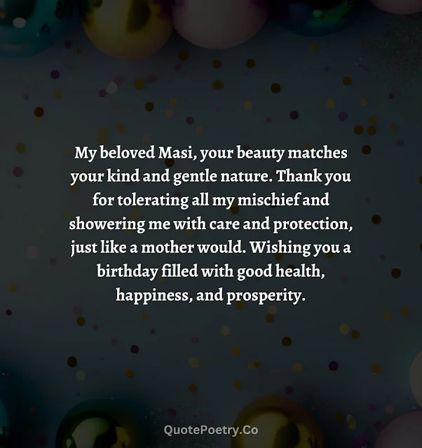 Happy Birthday Masi/Mausi Wishes In English