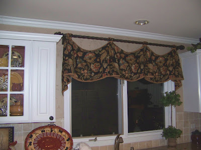 window treatment ideas for kitchens. My kitchen treatment was done