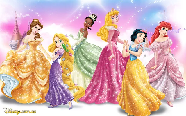 Pretty Disney Princess Free Printable Frames, Images or Invitations.