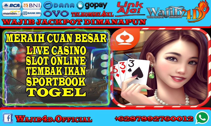 WAJIB4D BANDAR TERPERCAYA MEMBERIKAN PERJUDIAN SLOT CASINO ONLINE