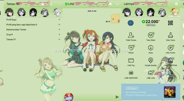 Download Tema Line Anime Love Live