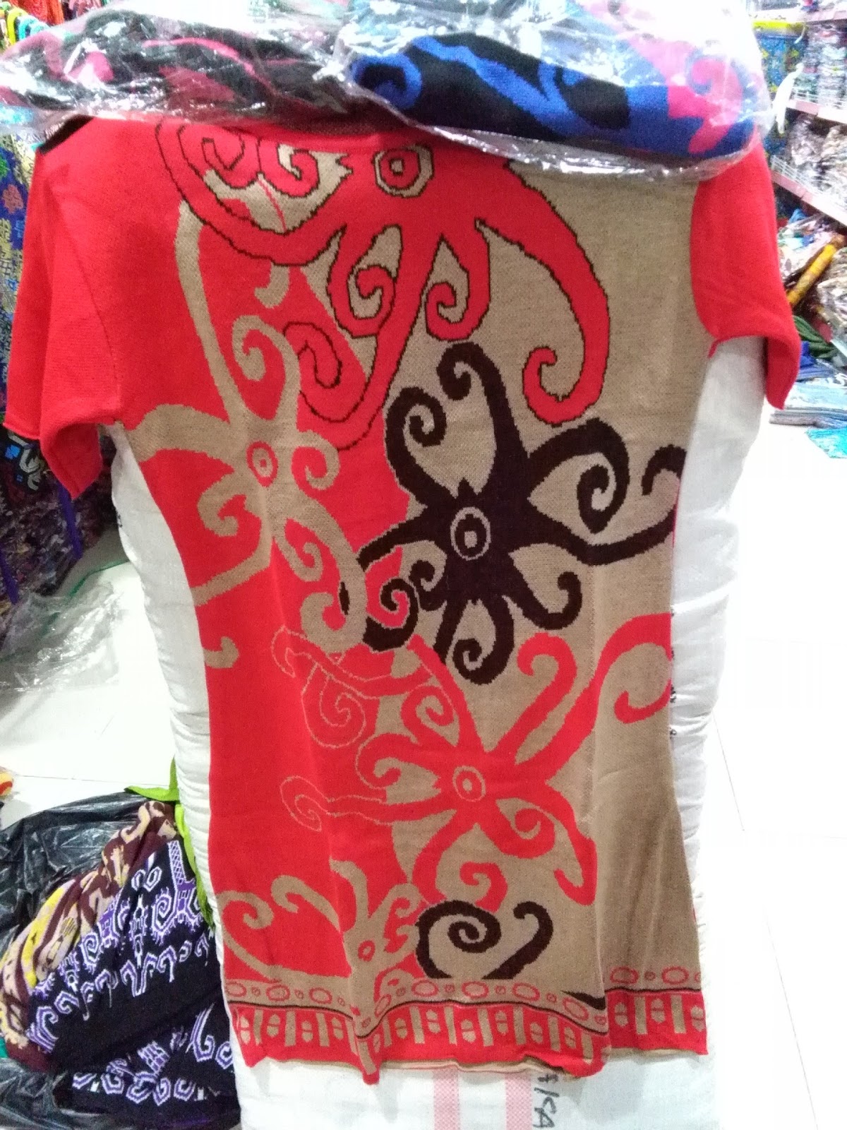 Batik Motif Dayak Khas Kalimantan, : jual Dres rajut