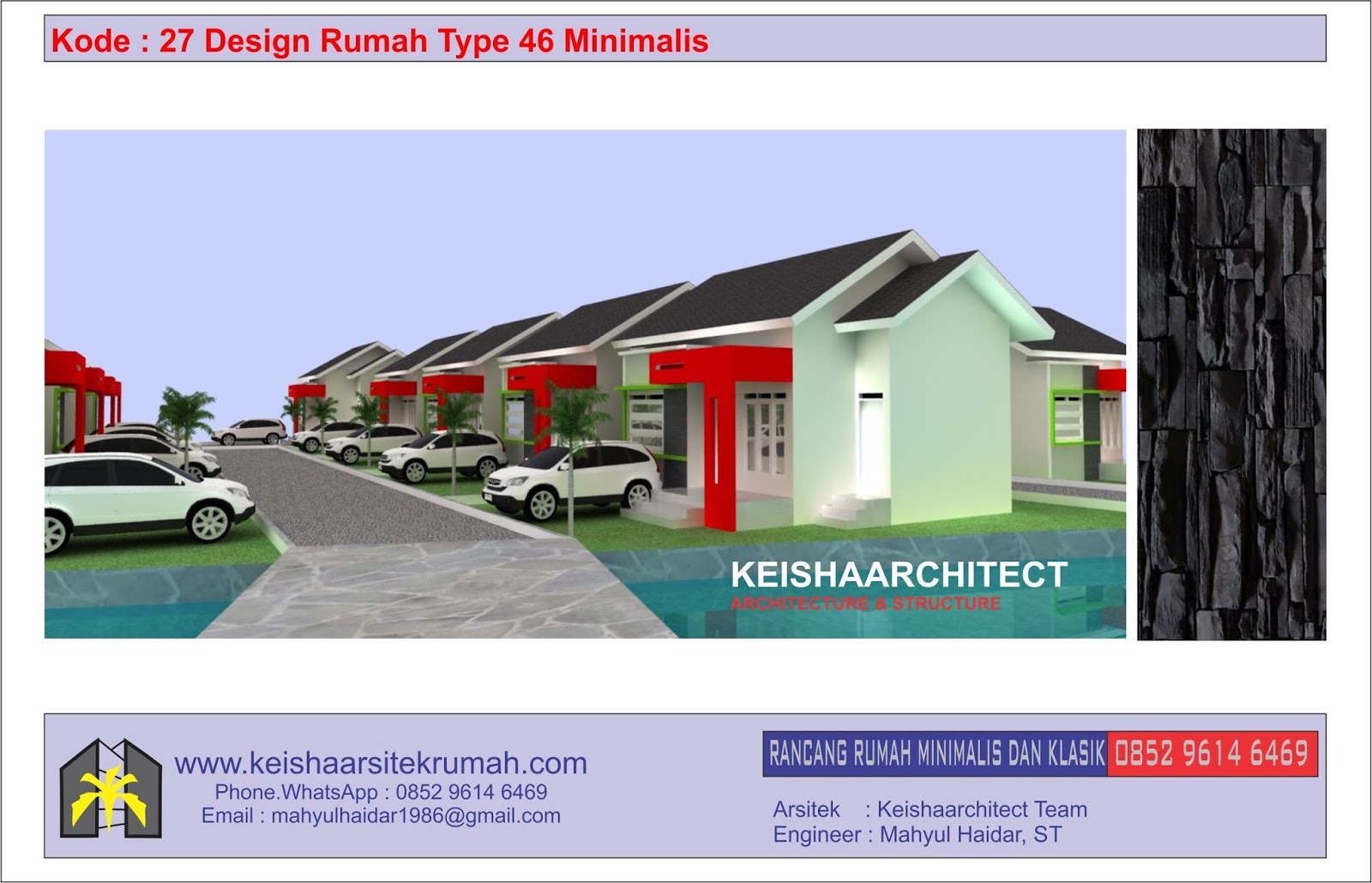 Kode 27 Design Rumah Type 46 Lokasi Ajun Aceh Besar Prov
