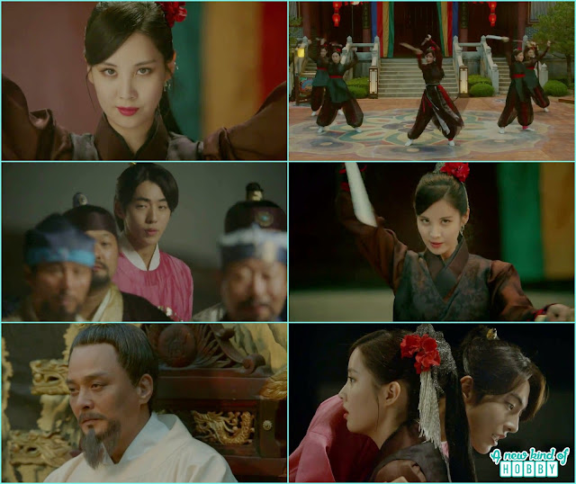  at the sward dance woo hee try to kill the king but Baek Ah come infront of her stabbing himself - Moon Lover Scarlet Heart Ryeo - Episode 12 - Review 