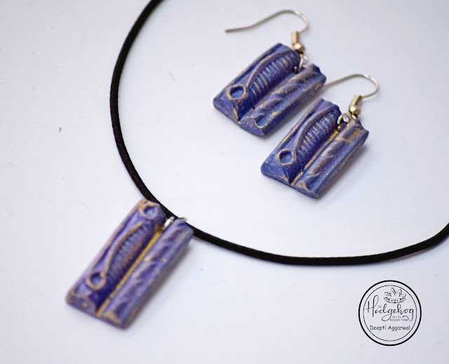 Purple colored jewelry set