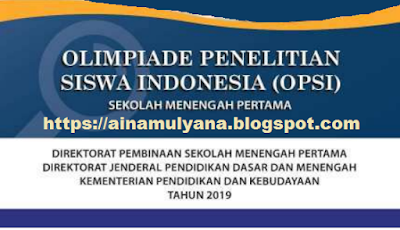  Sekolah Menengah Pertama yaitu suatu aang kompetisa karya ilmiah yang berbasis aktivitas penelitian siswa yang JUKLAK JUKNIS OPSI Sekolah Menengah Pertama TAHUN 2019/2020