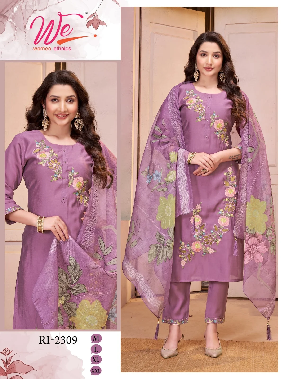 Ri 2304-2309 Women Ethnics Roman Readymade Pant Style Suits
