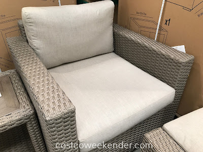 Costco 1500090 - Enjoy the weather with the Woven Chair/Ottoman Set