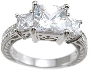 Square-Shaped  Princess Diamond Engagement Rings