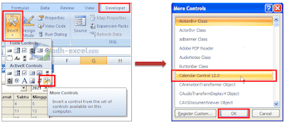 adh-excel.com menu calender controls