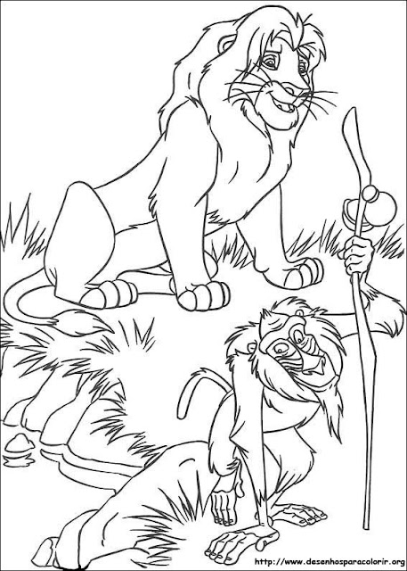 Desenhos para Colorir do Rei Leão – Lion King
