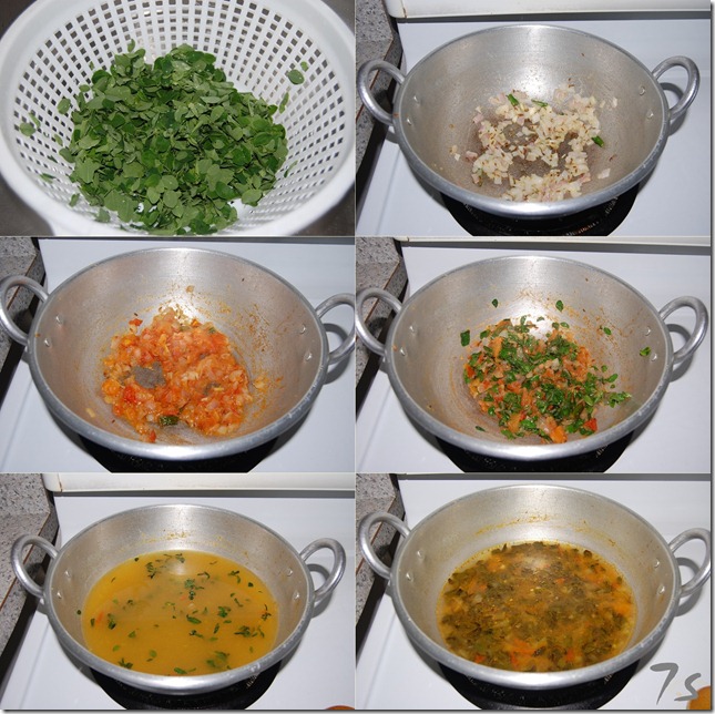 Murungai keerai soup process