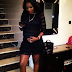 Annie Idibia Flaunts Her Baby Bump In A Short Sexy Black Dress (PHOTO)