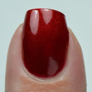 red shimmer nail polish