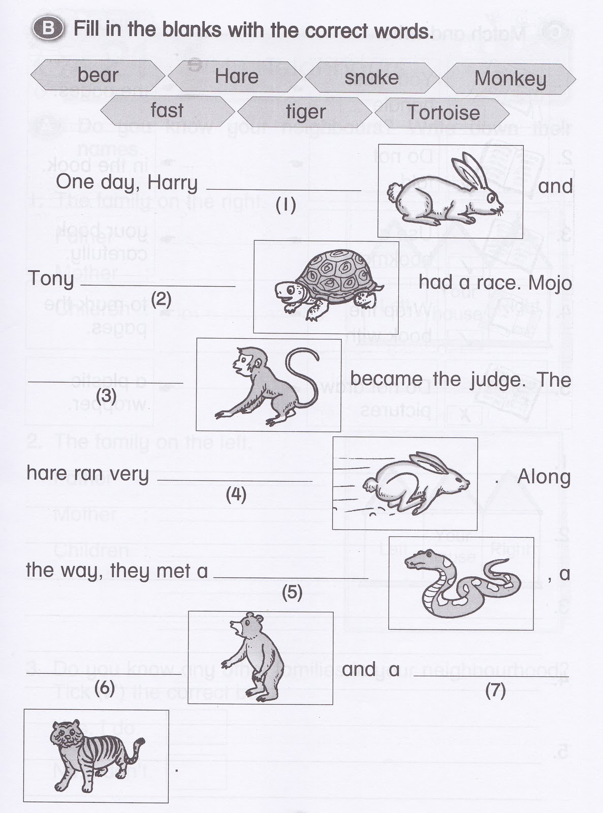 kssr year 1 english exercise