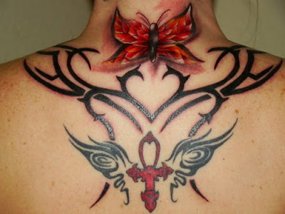 Tribal with Butterfly Tattoos