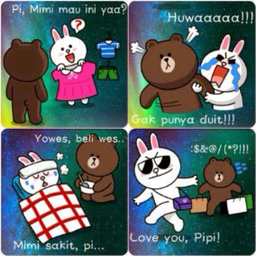 Display Picture DP Bbm Line Lucu Brown And Cony Info Unik Lucu