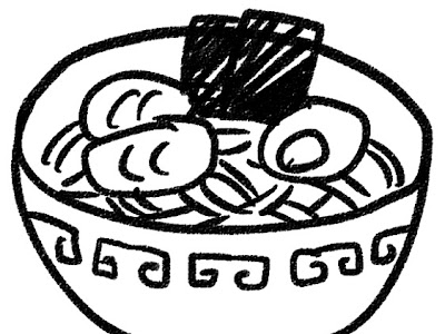 200以上 手書き ラーメン イラスト モノクロ 125294