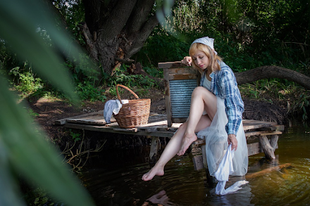 Servant girl in the woods