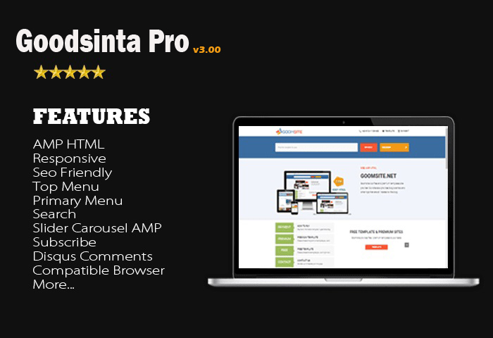 Goodsinta Pro AMP HTML v3 Responsive